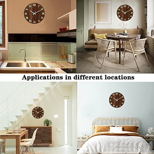 Night Light Wall Clock for Bedroom - 12 Inch Silent Battery Operated Wall Clock - Picture 4 of 7