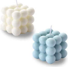 Bubble Candle - Cube Soy Wax Candles, Home Decor Candle, Scented Candle Set 2 Pi