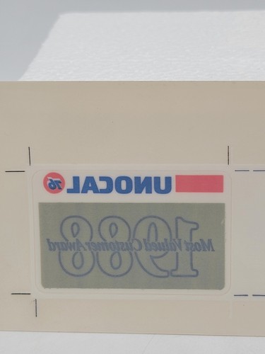 Union 76 Gas Station - UNOCAL -2 x Most Valued Customer Award 1988 Sticker RARE! - Picture 2 of 5