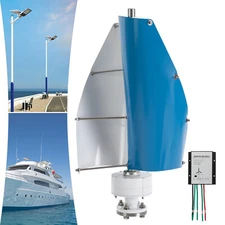 100W Vertical Axis Wind Turbine Generator 12V with Controller Home Windmill Kit