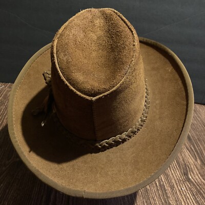 Henschel Suede Leather Rancher Hat size Medium made in USA  display picture 1