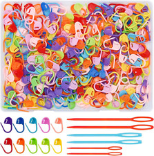 Stitch Markers Crochet Hook Markers with Large Eye Blunt Sewing Needles,Colorful