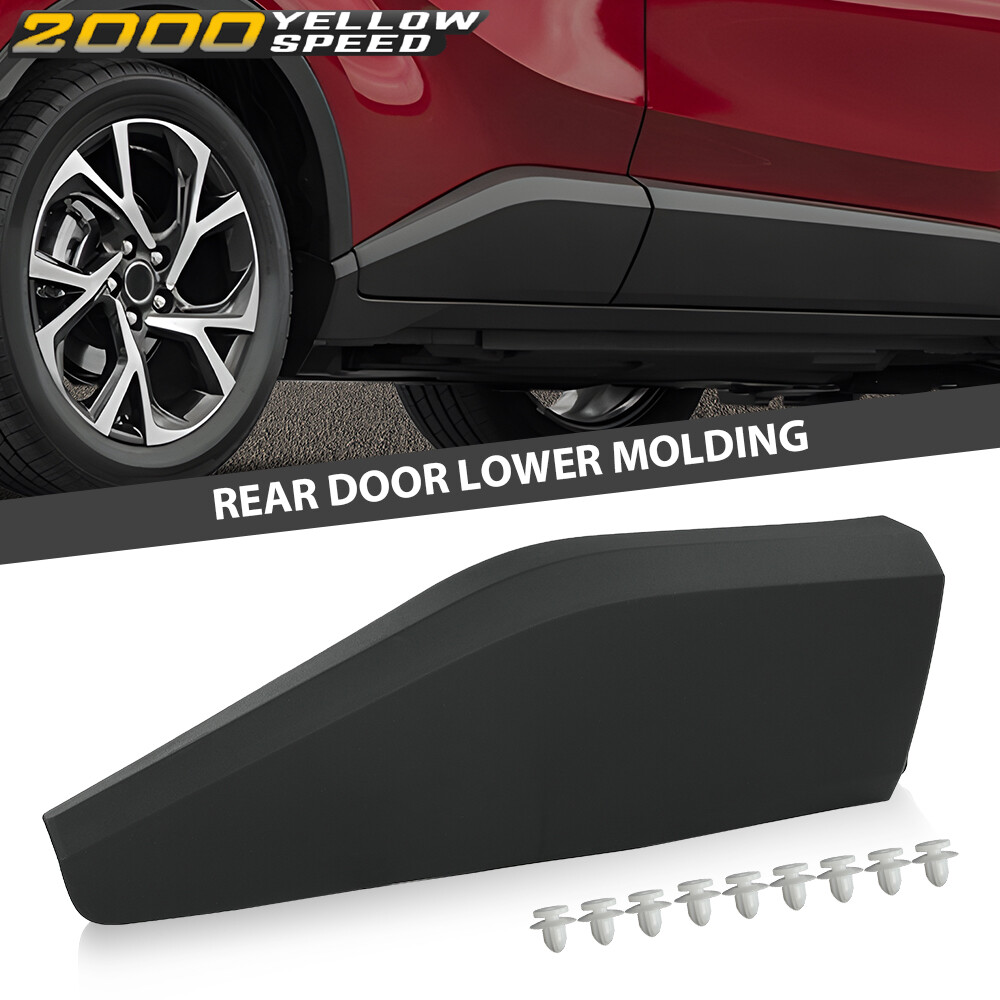 Rear Right Side Lower Door Molding Trim Guard For 2018-2022 Toyota C-HR – Black Plastic