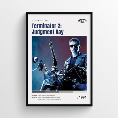 Terminator 2: Judgment Day Movie Poster Print, Wall Art - Unframed