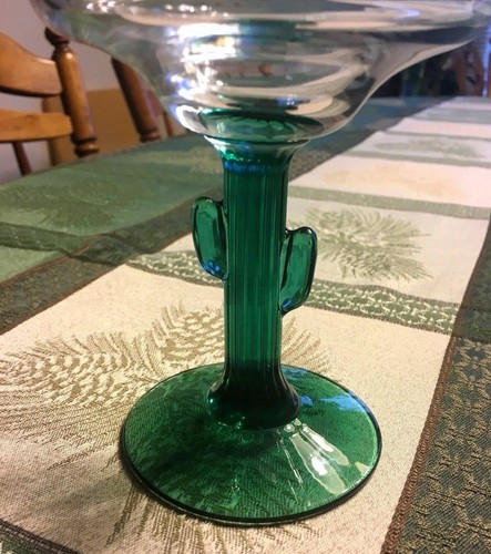 Libbey Cozumel Southwest Green Cactus Stem 16 oz. Margarita Glasses, Set of 2 - Picture 10 of 12