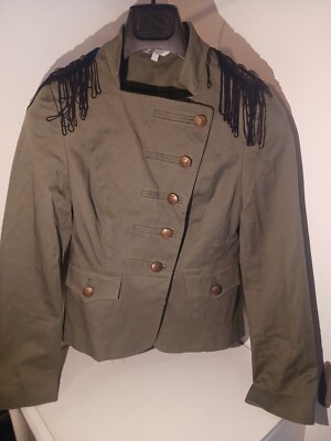 Red Herring Military Style Green Jacket Cosplay Steampunk Aize Uk12  Debenhams UK