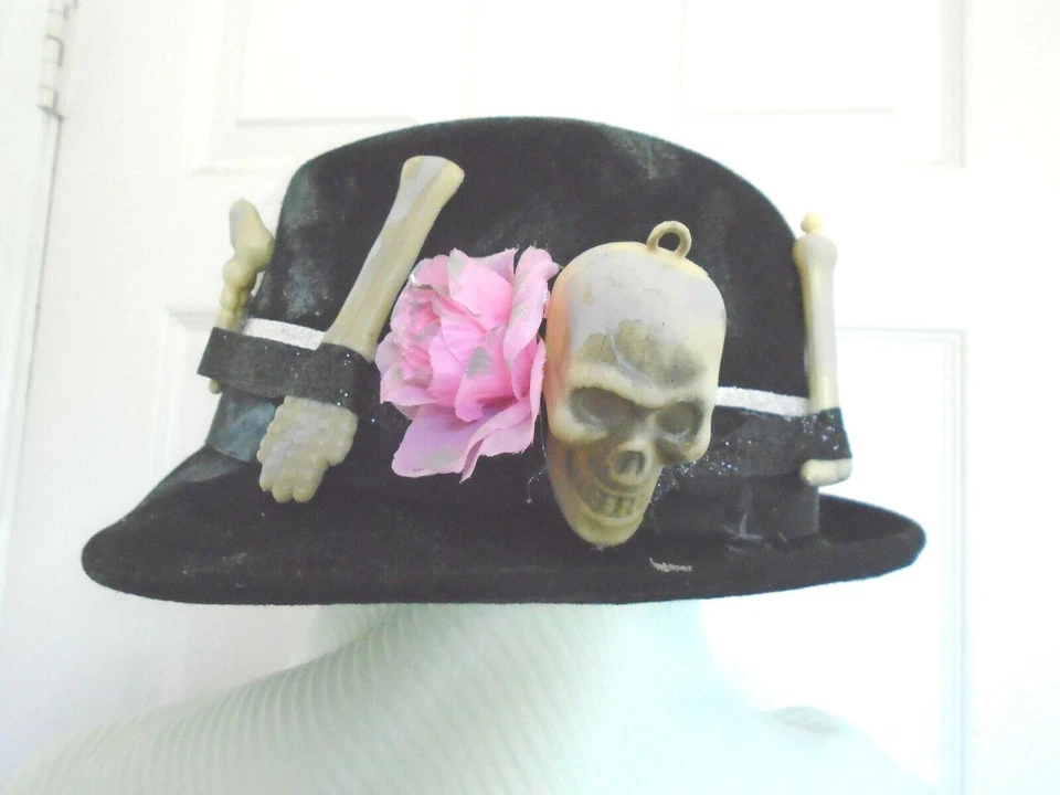 HALLOWEEN COSTUME - Large - Hat - THEME-DAY OF THE DEAD - UNISEX - Black - Image 3 of 4