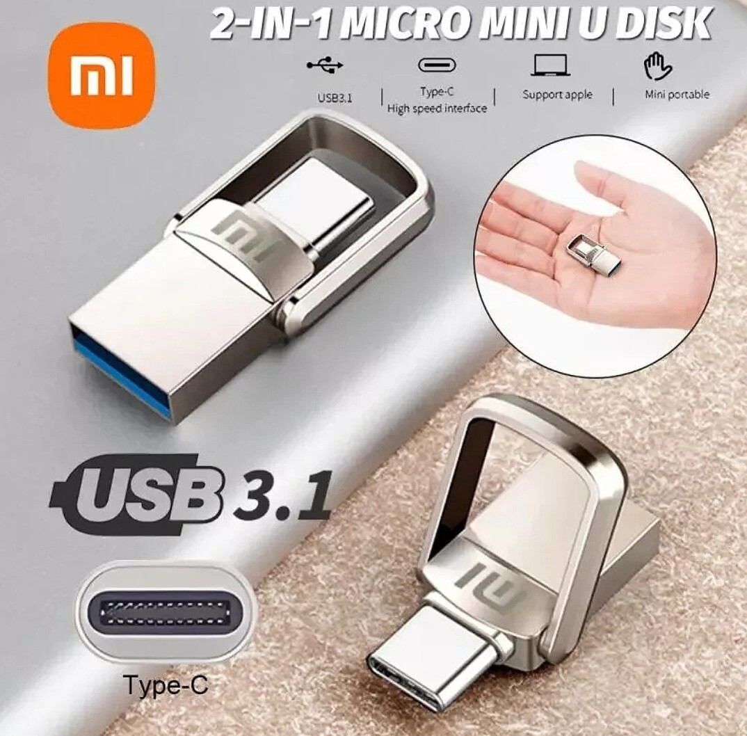 Chiavetta USB Xiaomi 2TB Dual Use Type-C E USB-A – Memoria Esterna Per PC E Smartphone