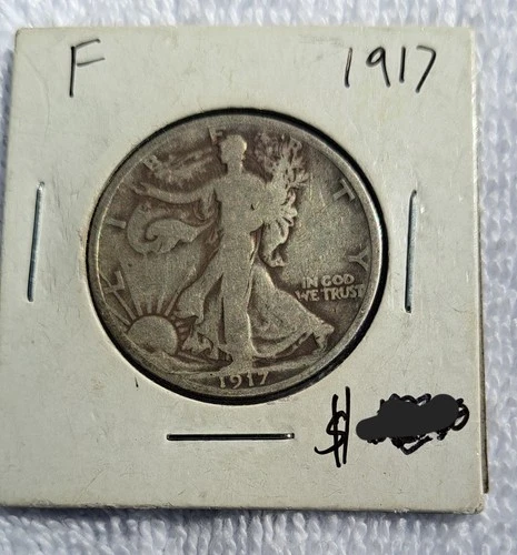 1917 Liberty Walking Half Dollar 50C Fine Grade Circulated Business Strike