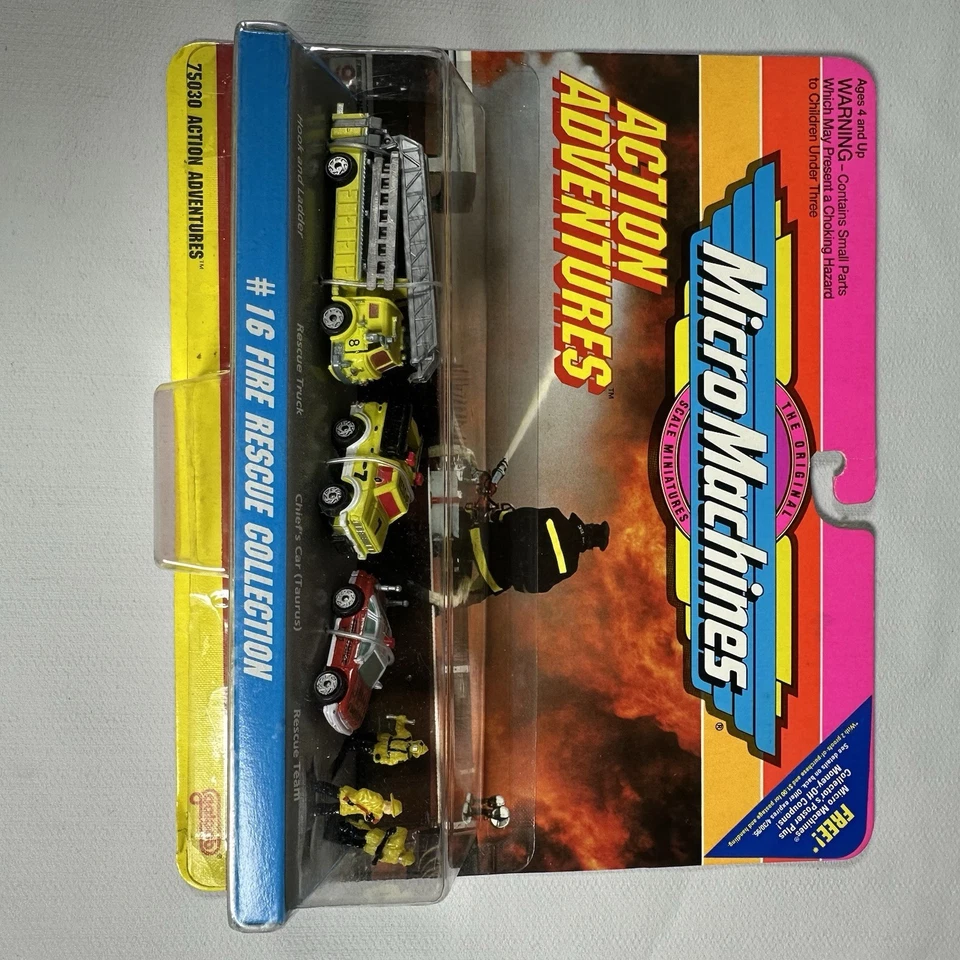 1993 Micro Machines #16 Fire Rescue Collection Action Adventures Galoob NIP Rare - Image 2 of 4