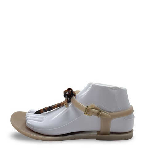 Emporio Armani Damen Sandalen flach Gummi beige Größe EU 38 US 7,5 leicht - Bild 3 von 10