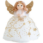 Soft Fabric Christmas Angel Girl Figure Ornament for Christmas Tree Crown