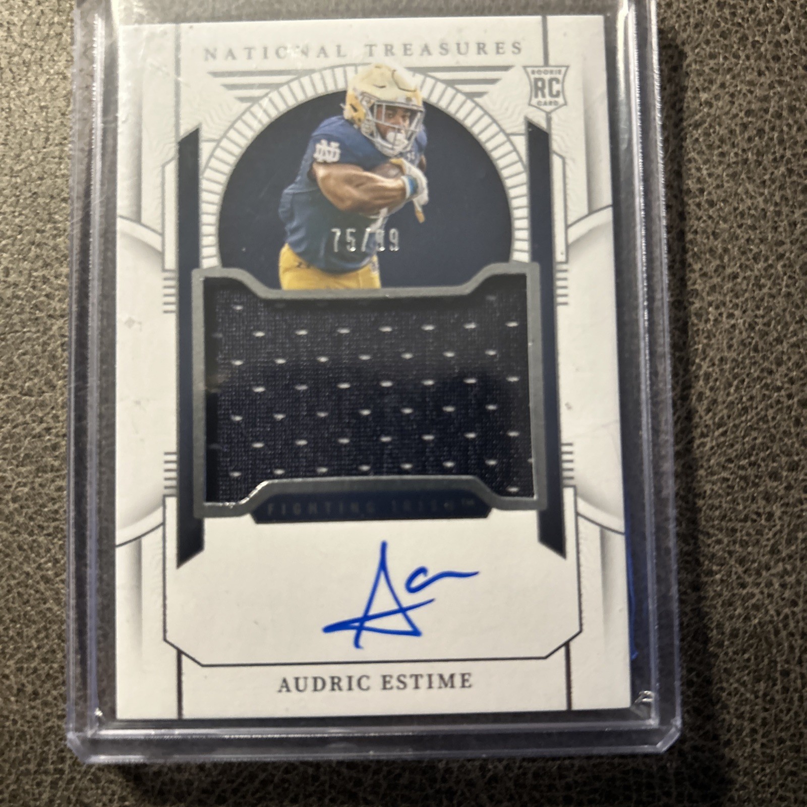 Audric Estime Panini National Treasures Collegiate #53 Base