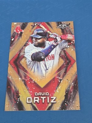 2017 Topps Fire Orange /299 #35 David Ortiz Boston Red Sox BASEBALL Card 1M