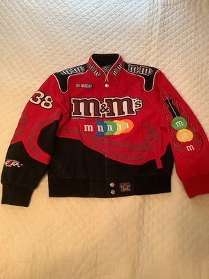 JH Design M&M's NASCAR #38 Robert Yates Jacket Red Black Size L 9-10