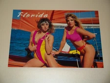 Vintage 1980's Florida Bikini Girl 4x6 Postcard Unposted Beach Bikini Model 908