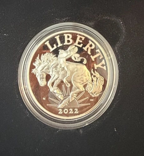 2022 American Liberty Silver Medal 1oz 99.9% Silver Proof  w/Box COA (TONING)