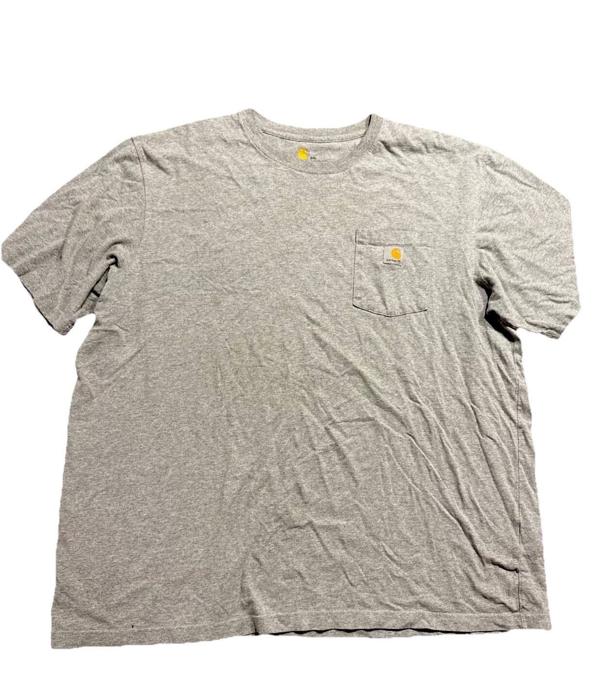 Carhartt Mens 2XL Gray Work Shirt With Pocket EUC