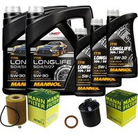 Inspektionspaket 13L Mannol Longlife 5W-30 FüR Mercedes W639 CDI 3.0 122 907 910