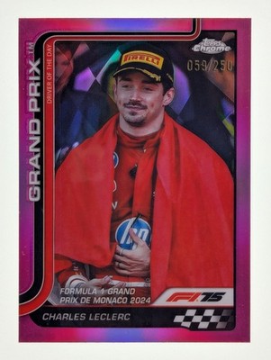 2025 Topps Chrome Formula 1 F1 Charles Leclerc Pink Refractor /250 #129