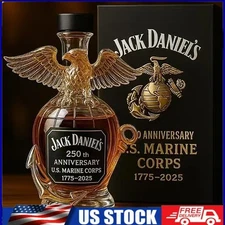 12.5 oz US Marine Corps Whiskey Bottle 250th Anniversary Best Gift Idea NEW