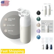 Reusable 34oz Water Bottle with Wide Mouth & Leak-Proof Cap - Modern Design