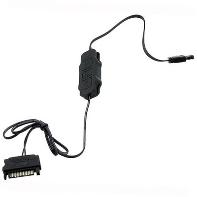 ARGB PC Fans Controller Kit, 5V 3Pin Mini ARGB Splitter, SATA Power RGB Black