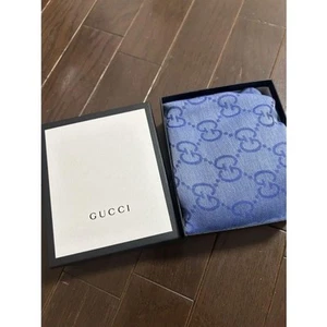 GUCCI GG logo blue scarf Gucci Japan