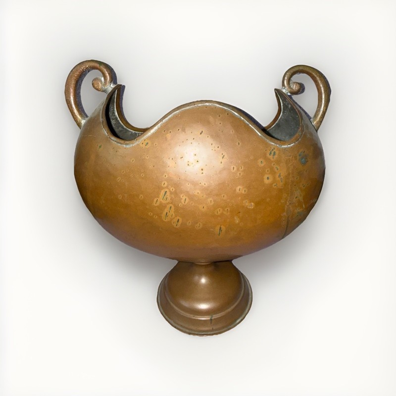 Antique Imperial Russian Copper Jardiniere A.B. Batashev Tula Samovar Bowl Mark