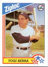 1992 Ziploc #10 Yogi Berra New Yotk Yankees HOF