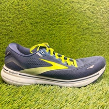 Brooks Ghost 15 Mens Size 9EE Navy Yellow White Athletic Running Shoes Sneakers