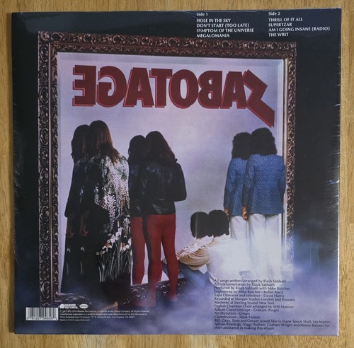 Black Sabbath Sabotage Vinyl LP Record NEW Hole In The Sky Ozzy Osbourne - Picture 2 of 2