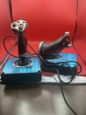 Saitek X45 Flight Control Flight Stick & Throttle Vintage Gaming Joystick D4