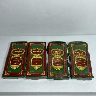4 New Boxes Neeta Henna Paste, 100% Natural Ready To Use 4 Packets Per Box Damag