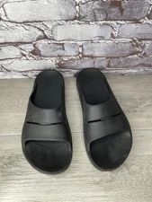 OOFOS OOahh Black Recovery Rubber Slides Sandals Men Sz 44EU/11M US Women’s 13US