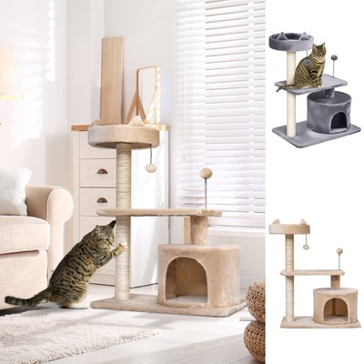 PawHut 81 cm Kratzbaum Kätzchen Großkatzen Turm Activity Center Kratzbaum