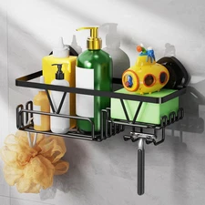 Suction Cup Shower Caddy for Bathroom - No Drill Wall Mount Shower Organizer - R