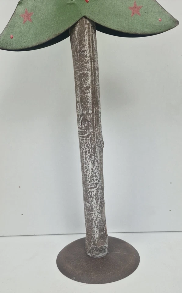 Handmade Metal & Wood Christmas Tree 65cm Rustic Festive Vintage Decoration - Image 2 of 3