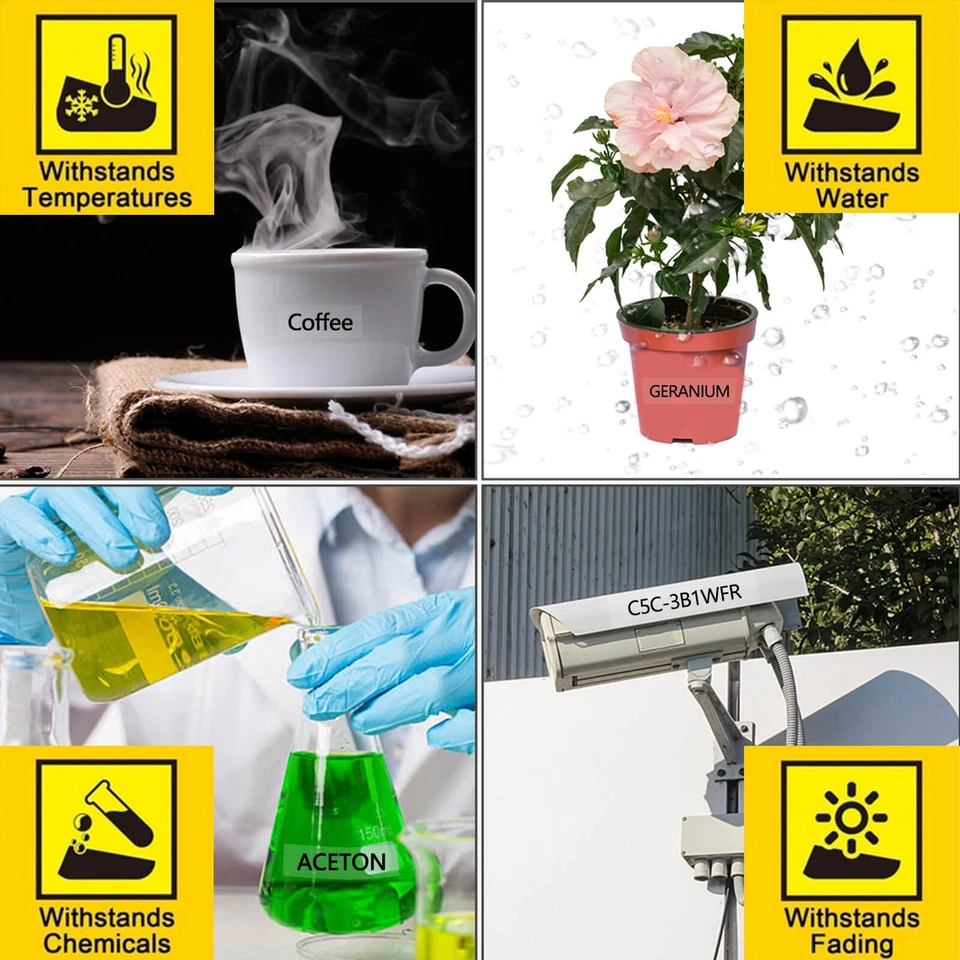 20PK 12mm Black on White Label Tape 45013 for DYMO LabelManager 100 1209 150 160 - Image 4 of 4