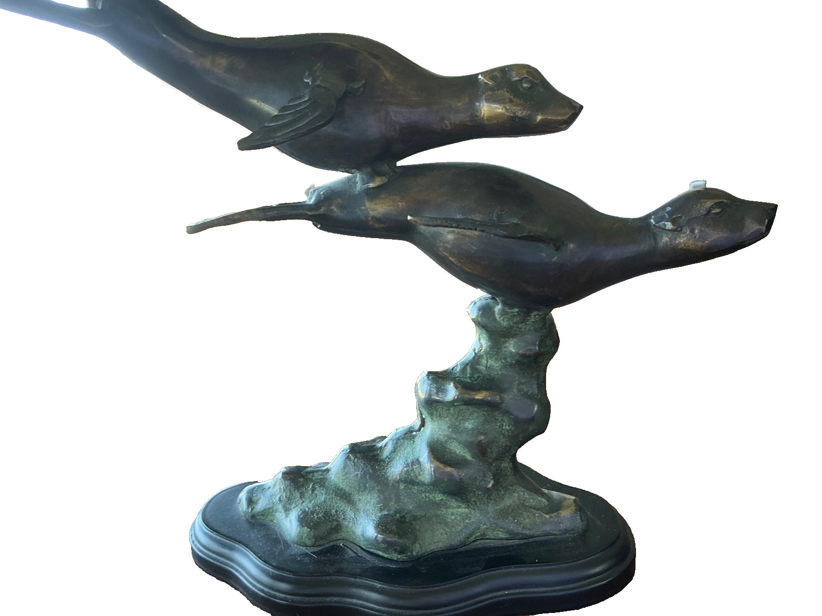 Beautiful large Bronze sculpture 3 seals NO MAKER MARK