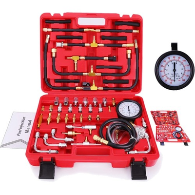 #ad #ad Fuel Injection Pressure Tester Kit Gauge 0 140 PSI Accurate Dual Dial $155.98