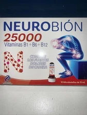 Neurobion 25000 Vitamins B1 + B6 + B12 10 Bottles of 15mL
