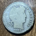 1908-O Barber Liberty Head Dime Great Condition 90% silver Actual coin FI 3-2