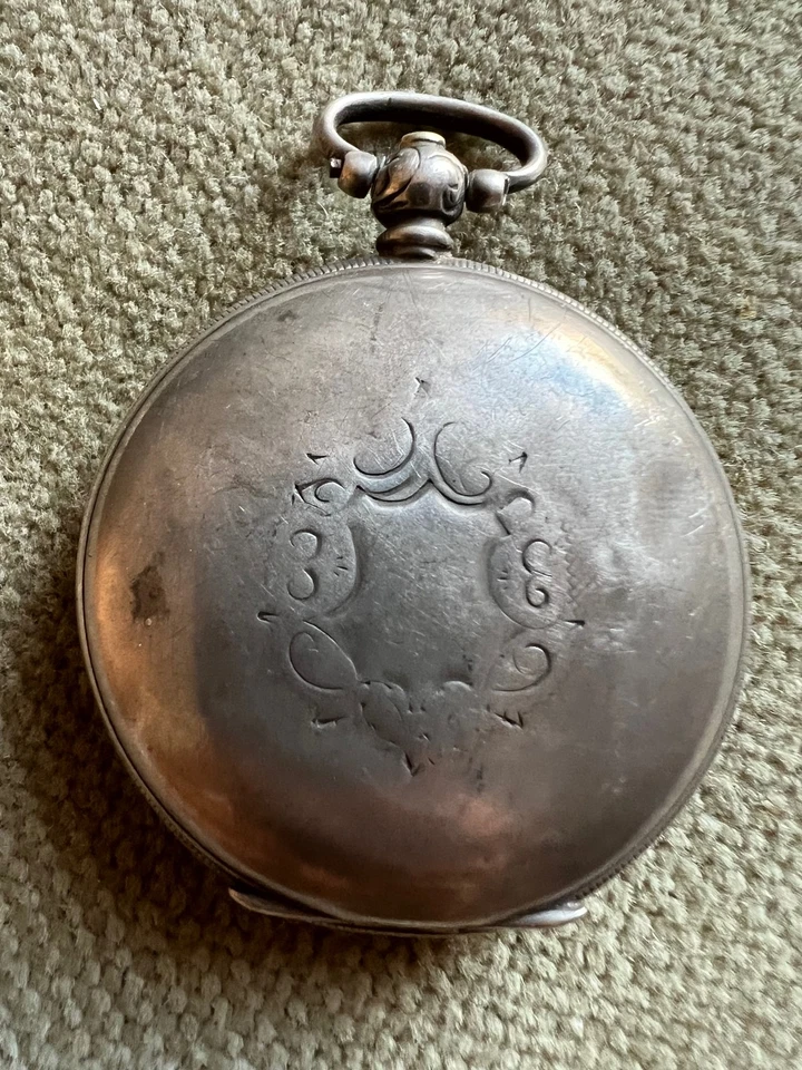 J Dent London Osmanische Silber Taschenuhr Ottoman Watch - 50 mm ca. 1965 - Bild 2 von 4