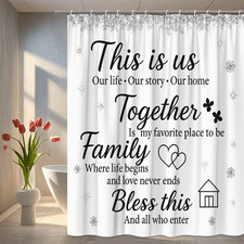 Black Family Together Shower Curtain for Home Decor