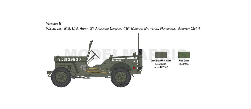 ITALERI 3635 1/24 Willys Jeep MB 80th Anniversary - Immagine 4 di 4