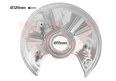 VAN Wezel Ankerblech Spritzblech Hinterachse Links FüR VW Passat Variant 3G5-image