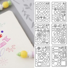 A5 Plastic Stencil Template for Scrapbooking Journal Drawing DIY Craft Patterns