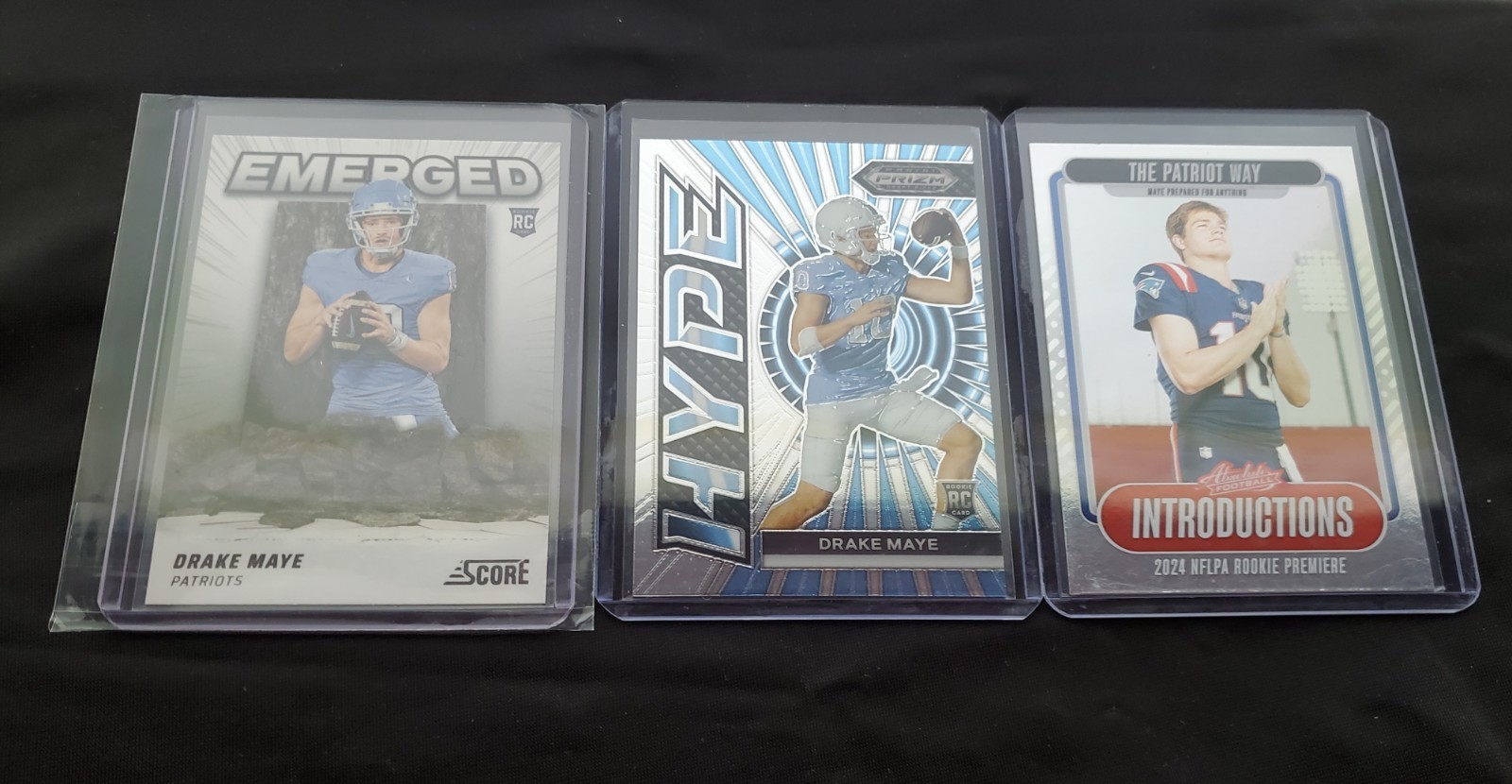2024 Drake Maye Prizm Hype Rookie Lot:Emerged Parallel & Introductions Refractor