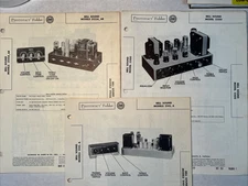 3 Bell Sound Models 2145 A 2122A AR 2200 Photofacts Tube Amps Original